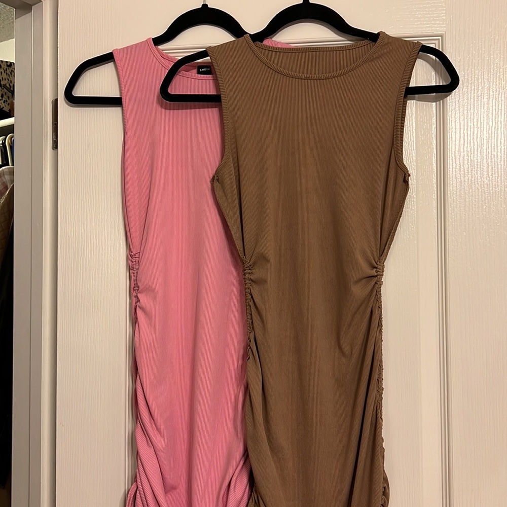 TWO Mini dress (with drawstring) ribbed